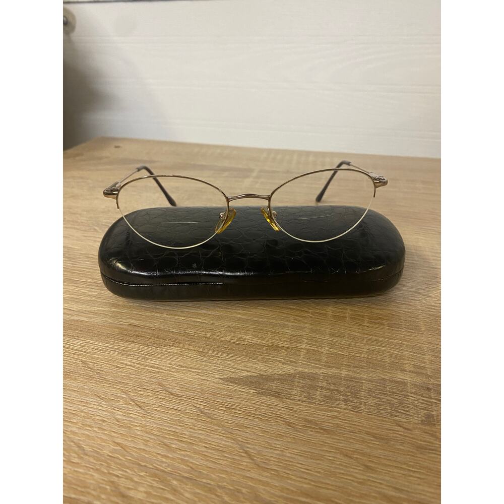 Brooks Brothers BB211 Eyeglass Frames Gold Oval 51-19-135 Made in Japan